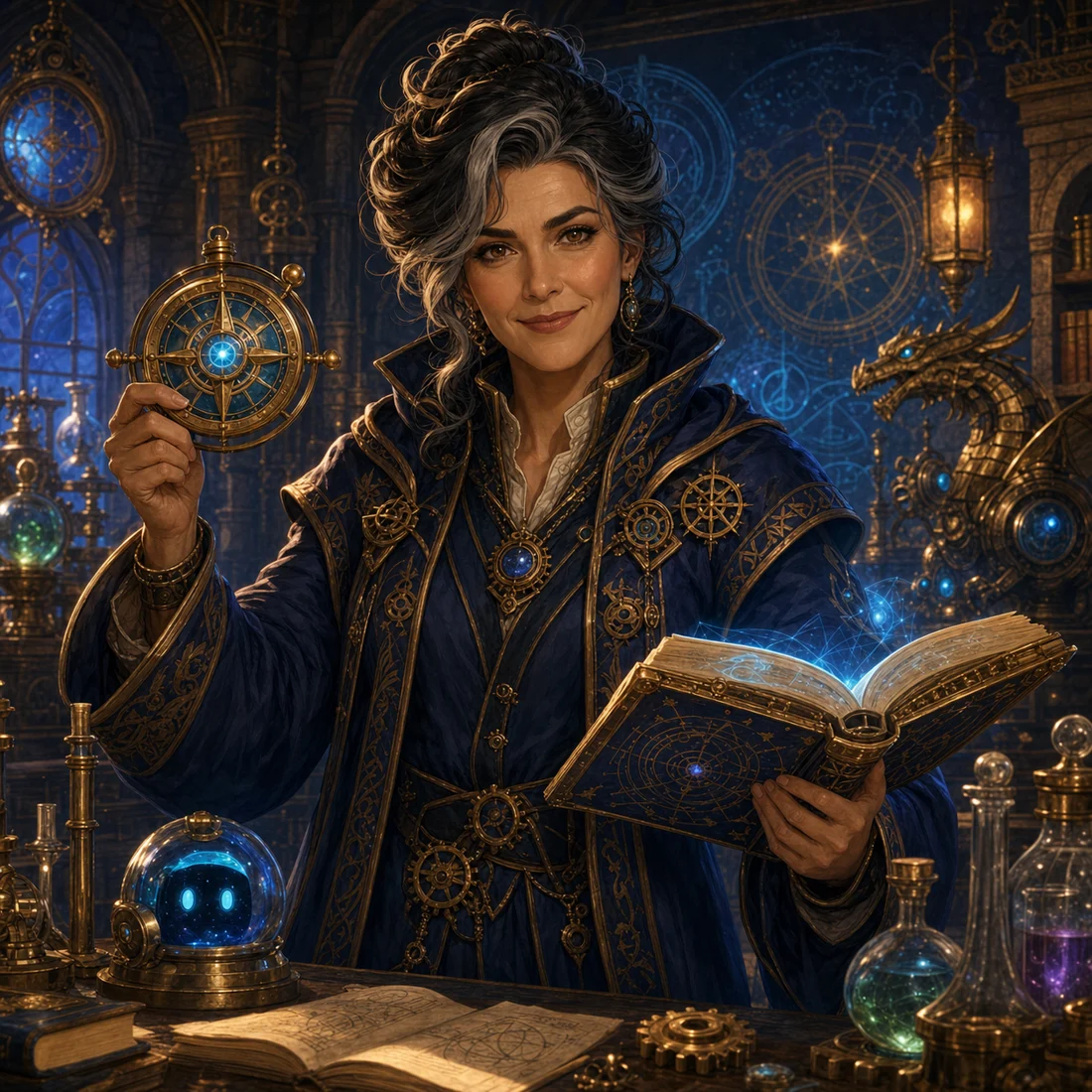 Professor Lyra, the STEM archmage mentor